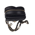 Load image into Gallery viewer, Chanel Black 2022 Quilted Lambskin Leather Mini Heart Handbag / Belt Bag