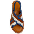 Load image into Gallery viewer, Robert Clergerie Blue / Tan Platform Sandals