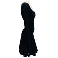 Load image into Gallery viewer, Alaia Black Flared Ribbed Knit Dress