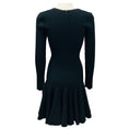 Load image into Gallery viewer, Alaia Black Flared Ribbed Knit Dress
