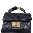 Load image into Gallery viewer, Chanel Navy Blue Quilted Patent Leather Anklet Ankle Monitor Mini Bag
