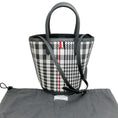 Load image into Gallery viewer, Thom Browne Dark Grey Checked Woven Leather Bucket Bag