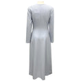 Load image into Gallery viewer, Brandon Maxwell Sky Blue The Rumer Embellished Wool Wrap Effect Midi Dress