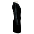 Load image into Gallery viewer, Saloni Black Silk Chiffon and Viscose Crepe Dress