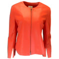Load image into Gallery viewer, Akris Punto Red Full Zip Perforated Lambskin Leather Jacket
