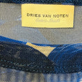 Load image into Gallery viewer, Dries Van Noten Blue Circle Print Short Sleeved Sheer Mesh Tulle Top