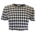 Load image into Gallery viewer, Alaia Black / White Cropped Check Knit Top
