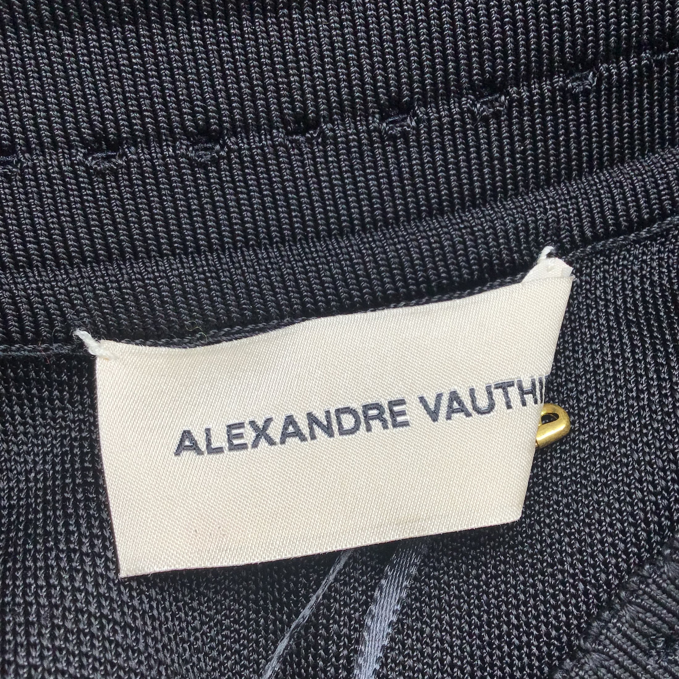 Alexandre Vauthier Black Asymmetric Hem Stretch Knit Skirt