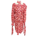 Load image into Gallery viewer, Tuleh Pink / Red Multi Printed Silk Dress with Scarf