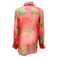 Load image into Gallery viewer, Oscar de la Renta Red Geranium Fall 2023 Long Sleeved Tie Neck Silk Chiffon Blouse