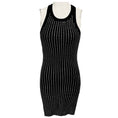 Load image into Gallery viewer, The Attico Black Sleeveless Crystal Tank Dress