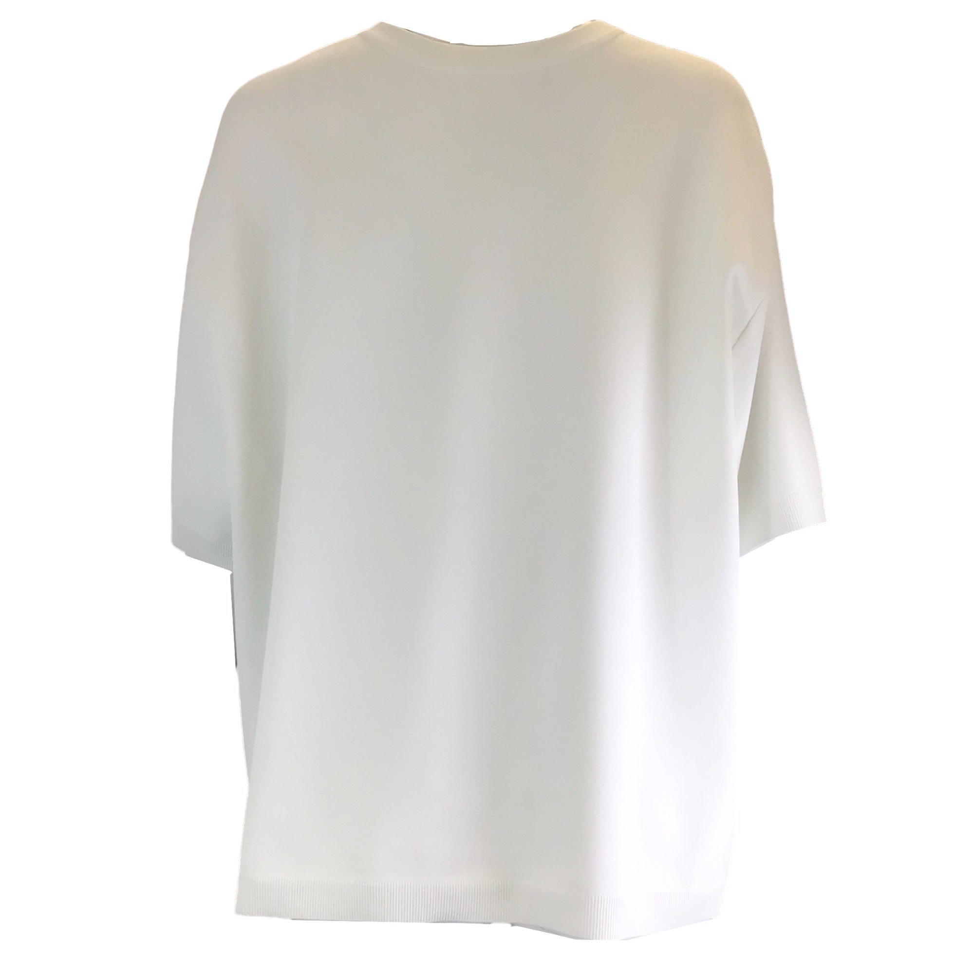 Alaia White Oversized Short Sleeved Knit Top