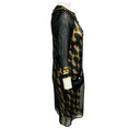 Load image into Gallery viewer, Easton Pearson Black / Gold Embellished Silk Dress