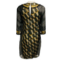 Load image into Gallery viewer, Easton Pearson Black / Gold Embellished Silk Dress