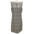 Load image into Gallery viewer, Prada Beige / Black Houndstooth Plaid Sleeveless Wool and Cashmere Dress
