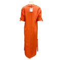 Load image into Gallery viewer, Agnona Orange Short Sleeved Linen Midi Dress