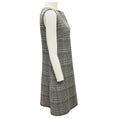 Load image into Gallery viewer, Prada Beige / Black Houndstooth Plaid Sleeveless Wool and Cashmere Dress