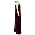 Load image into Gallery viewer, Ralph Lauren Collection Runway Crimson Fluid Velvet Plisse Halter Gown