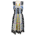 Load image into Gallery viewer, Peter Pilotto Blue Multi Printed Sleeveless V-Neck Silk Midi Dress