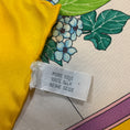Load image into Gallery viewer, Christian Dior Vintage Yellow Multi Floral Printed Square Silk Twill Scarf