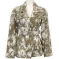 Load image into Gallery viewer, Jason Wu Olive / Ivory Cotton Canvas Belted One Button Jacket