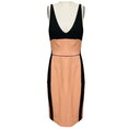 Load image into Gallery viewer, Narciso Rodriguez Blush Pink / Black Colorblock Sleeveless Wool Crepe Midi Dress