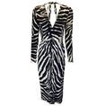Load image into Gallery viewer, Dolce & Gabbana Black / White Zebra Printed Long Sleeved Crepe Dress
