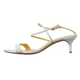 Load image into Gallery viewer, Alexandre Birman White Leather Ankle Strap Sandals