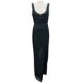 Load image into Gallery viewer, Roland Mouret Grey Diamante Peek-A-Boo Bust Column Gown