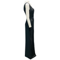 Load image into Gallery viewer, Roland Mouret Grey Diamante Peek-A-Boo Bust Column Gown