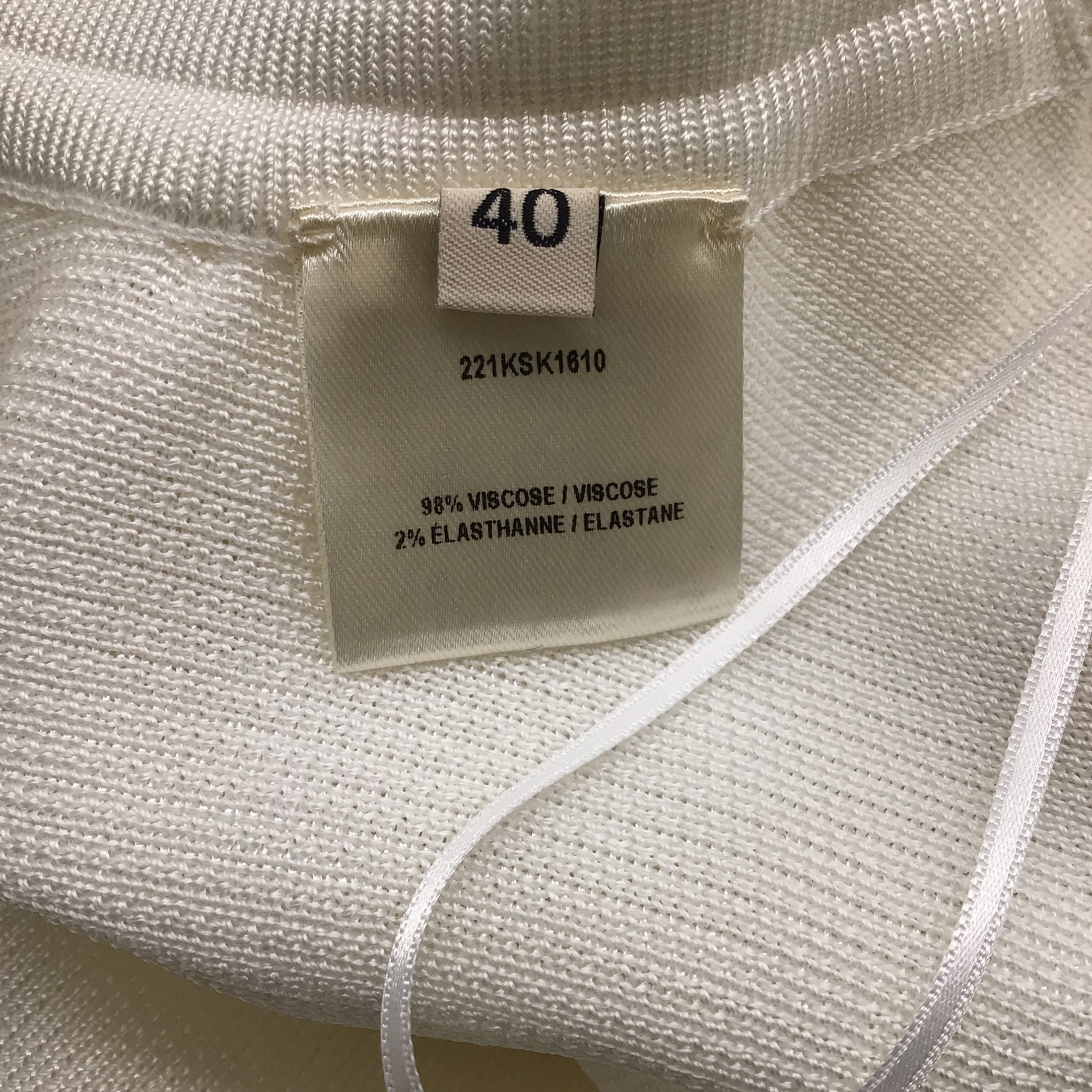 Alexandre Vauthier White Asymmetric Hem Stretch Knit Skirt