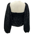 Load image into Gallery viewer, Attico Black Balloon Sleeve Sequined Blouse