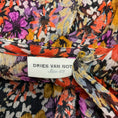 Load image into Gallery viewer, Dries Van Noten Magenta Multi Contera Floral Print Ruffled Blouse with matching scarf