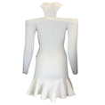 Load image into Gallery viewer, Alexander McQueen White Ribbed Knit Mini Dress
