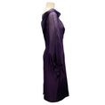 Load image into Gallery viewer, Carolina Herrera Amethyst Long Sleeved Wool and Silk Midi Dress
