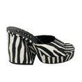 Load image into Gallery viewer, Simon Miller Black / White Slice Zebra Platform Slide-On Sandals