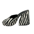 Load image into Gallery viewer, Simon Miller Black / White Slice Zebra Platform Slide-On Sandals