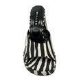 Load image into Gallery viewer, Simon Miller Black / White Slice Zebra Platform Slide-On Sandals