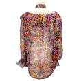 Load image into Gallery viewer, Dries Van Noten Magenta Multi Contera Floral Print Ruffled Blouse with matching scarf