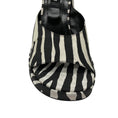 Load image into Gallery viewer, Simon Miller Black / White Slice Zebra Platform Slide-On Sandals