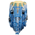 Load image into Gallery viewer, Camilla Blue Multi Rhinestone Embellished Jersey Stretch Cover Up Top