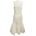 Load image into Gallery viewer, Carolina Herrera White Floral Embroidered Lace Applique Midi Cocktail Dress