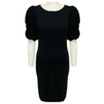 Load image into Gallery viewer, Fendi Black Puff Sleeve Knit Midi Dress