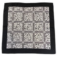 Load image into Gallery viewer, Burberry Black / White Floral Print Square Silk Twill Scarf
