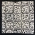 Load image into Gallery viewer, Burberry Black / White Floral Print Square Silk Twill Scarf