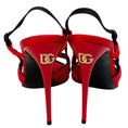 Load image into Gallery viewer, Dolce & Gabbana Red / Black Criss Cross Corset Sandals