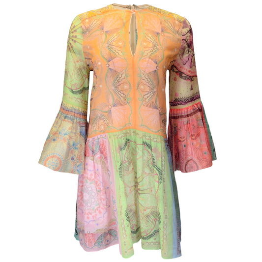 Christian Dior Multicolored Printed Cotton Tunic Dress