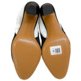 Load image into Gallery viewer, Alexandre Vauthier Black Satin Slingback Pumps with Silver Cap Toe