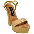 Load image into Gallery viewer, Dolce & Gabbana Natural Raffia Platform Sandals