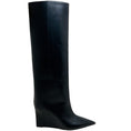 Load image into Gallery viewer, Jimmy Choo Black Leather Blake Wedge Boots